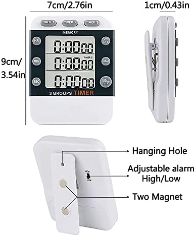 Digital Dual Kitchen Timer, Multiple Channels Countdown Timer