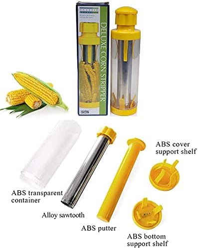 Safer Corn Thresher,Quick Corn Stripper,Stainless Steel Corn Cob Remover Cutter Corn Peeler,Removing Fresh Corn Kernels Tool,Manual Corn Threshing No Splatters,Practical Kitchen Gadgets,10.5 inch