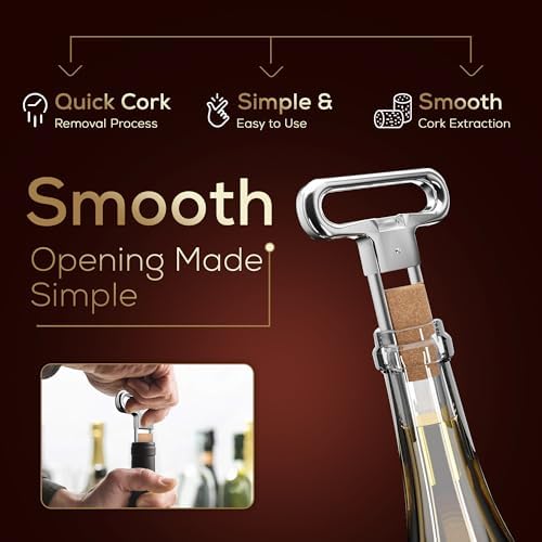 Christmas Stocking Stuffers for Men Ah So Two Prong Wine Opener & Bottle Opener Professional Stainless Steel Corkscrew Wine Bottle Opener Champagne & Travel Cork Puller Gift