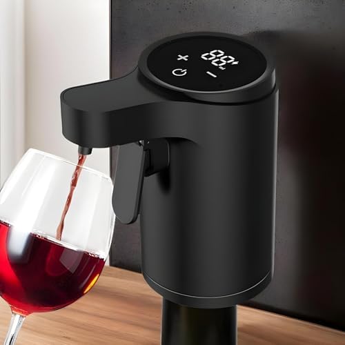 Electric Liquor Dispenser - Smart Touch Decanter, Digital Whiskey Pourer, Automatic Red Enhancer, Portable Bottle Dispenser | Rechargeable Fast Oxygen Infuser for Home Bar Party Tasting Events
