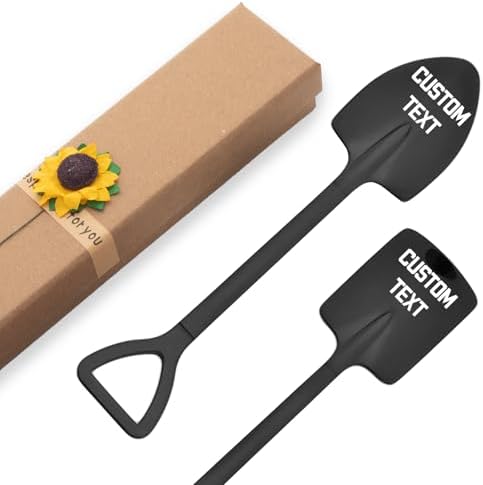 2 Pack Personalized Spoons, 6-Inch Engraved Ice Cream Spoon, Custom Stainless Steel Coffee, Dessert, and Fruit Shovel Spoon with Name, Ideal for Anniversaries, Weddings, and Gifts