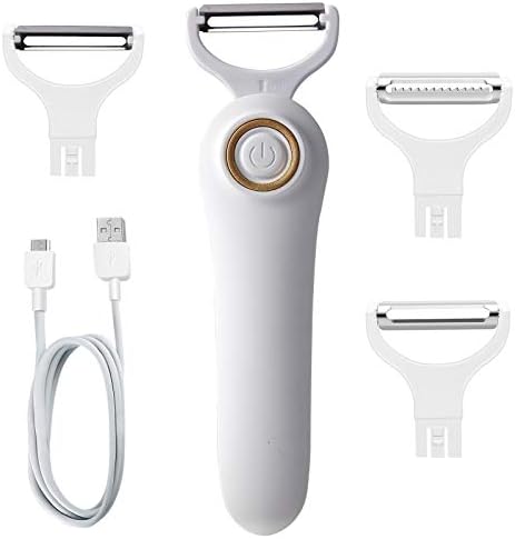 Electric Potato Peeler, Handheld Electric Vegetables and Fruit Peeler 3-in-1 Pro Set, USB Rechargeable Kitchen Gadgets for Apples, Potato, Carrots, Cucumber