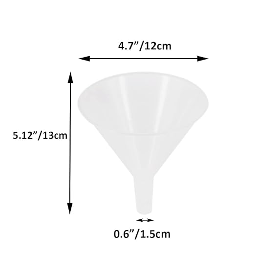 8 Pack Multi-Purpose Plastic Funnels with Long Reaching Spout (4.7”) for Water Bottle, Easy and Smooth Content Transfer by ZMYBCPACK