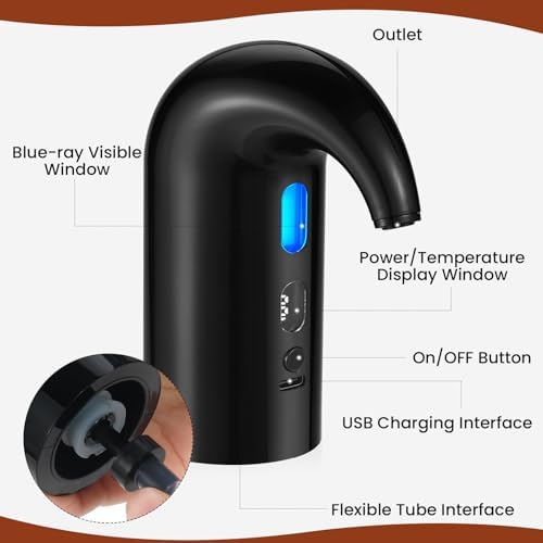 BLUBYEES Electric Wine Aerator and Automatic Wine Dispenser