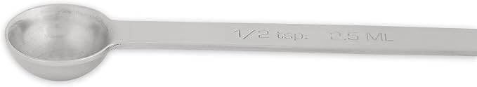 RSVP International Endurance Kitchen Collection Open Stock Measuring Spoon, Stainless Steel, Dishwasher Safe, 0.5-Teaspoon