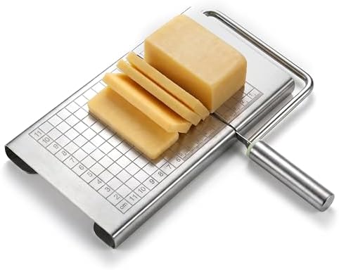 Cheese Slicer Cutter for Block Cheese with Measuring Grid