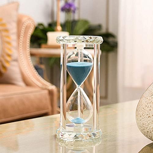 60 Minutes Hourglass Timer,Crystal Sand Timer Diamond Carving Surface,Good for Kitchen Office Desk Coffee Table Book Shelf Cabinet Decor Christmas Birthday Present Gift Box Package,(Blue)