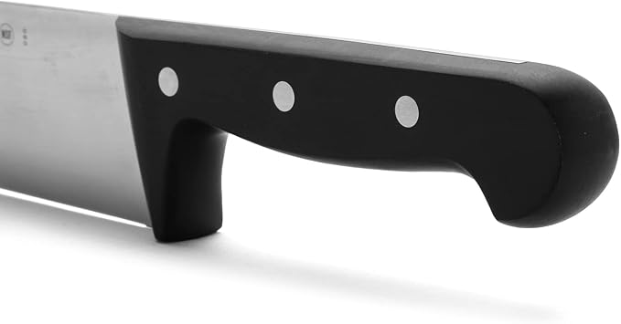 Arcos Butcher Knife 12 Inch Nitrum Stainless Steel and 300 mm blade. 394 gr. Professional Cleaver Knife. Ergonomic Polyoxymethylene POM Handle. Series Universal. Color Black