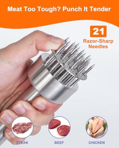 Brigii Meat Tenderizer Tool, 304 Stainless Steel Needle Tenderizer