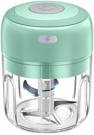 Electric Mini Vegetable Chopper, Food Chopper, Garlic Slicer Veggie, Salad, Lettuce, Onion, Chili Crusher, Tomato Dicer Chopper Cutter & Ginger Meat Mincer for Kitchen, Portable USB Chopper (250ML)