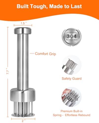 Brigii Meat Tenderizer Tool, 304 Stainless Steel Needle Tenderizer