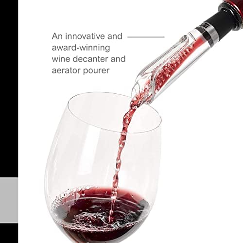 AdHoc 2 in 1 Aerator Pourer and Red Wine Decanter - Wine Dispenser Accessory - Aerator Tool for Wine Bottles - Wine Preserver Gadget - Non-Drip Pourer Device - Gift for Wine Lovers