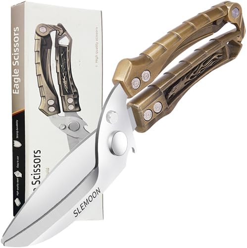 Kitchen Shears Heavy Duty Poultry Shears All Purpose Brass