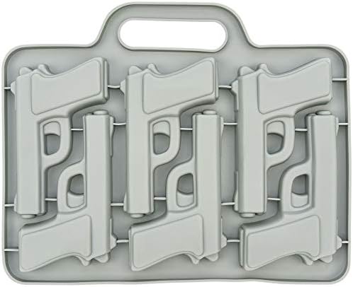 Handgun Ice Cube Tray, 2 Pack - Fairly Odd Novelties - Fun Gun Military Novelty Mold White Elephant Gift