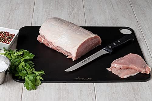 Arcos Fillet Knife 6 Inch Nitrum Stainless Steel. Ergonomic Polypropylene Handle and 160 mm Blade.Sharp Steak Knife to Fillet Meat and Fish. Series Universal. Color Black