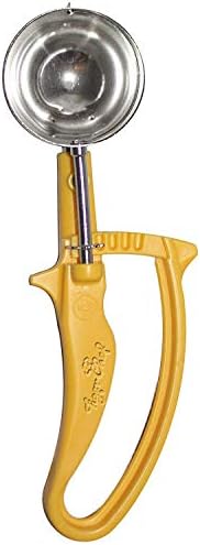 Tiger Chef 1 5/8-Oz. Easy Grip Left & Right Ergonomic Squeeze Handle Ice Cream Scooper, All-purpose Stainless Steel Dishers For Ice Cream, Cookie Dough, Meat Balls, Rice, etc. NSF Certified