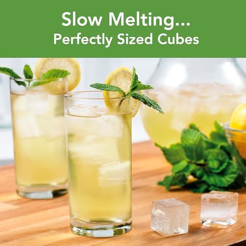 Tovolo Perfect Cube Ice Tray with Lid for Cocktails, Oyster Gray