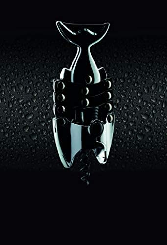 BarCraft Lazy Fish Corkscrew and Bottle Opener, Stainless Steel Wine Opener, 16.5 x 7.5 x 4.5cm, Silver