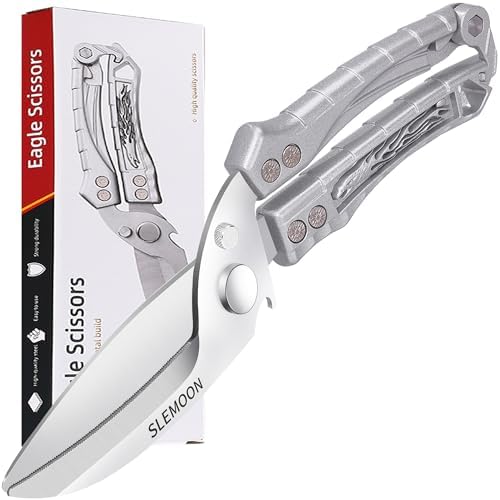 Kitchen Shears Heavy Duty Poultry Shears All Purpose Silver