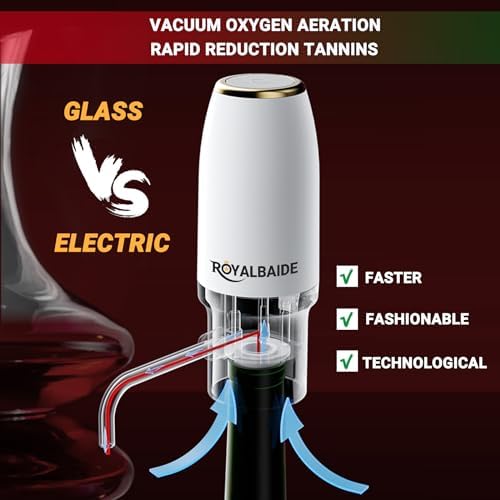 Electric Wine Aerator Dispenser,Electric Smart Decanter TYPE C Rechargeable
