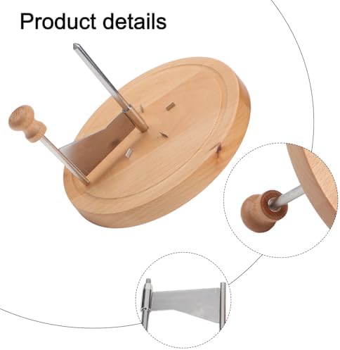 Cheese Curler Wheel Cheese Shaver for Tête de Moine Flower Wooden Base Stainless Steel Blade Cheese Curler Slicer Chocolate Cutting Tool for Restaurants Cafes Dessert Shops Home for gifts