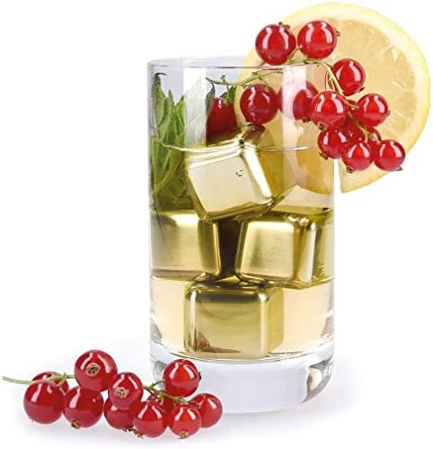 Stainless Steel Square Shaped Whiskey Stones Set Reusable Chilling Rocks Ice Stones Gift for Whiskey Lovers