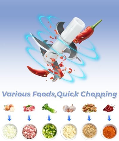Joyzan Electric Garlic Chopper, Mini Food Processor Veggie Grinder 350ML