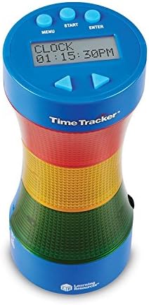 Learning Resources Time Tracker Visual Timer & Clock - 1 Piece, Classroom Tracker, Alarm Clock, Light Up Timer for Classroom, Visual Tracker