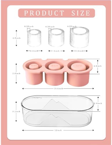 2PC Silicone Ice Mold for Stanley Cup 30 40oz, Tumbler Ice Maker