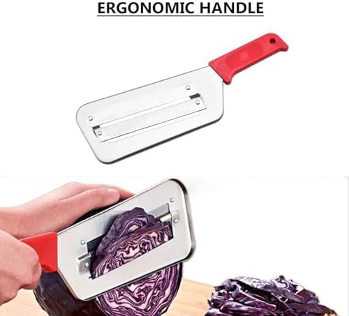 Cabbage Chopper Shredder Double-Layer Stainless Steel Antislip Handle Mandoline Slicer for Slicing Grater Vegetables Fruits Cheese