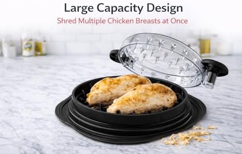 Chicken Shredder Tool Twist – Large Meat Shredder for Chicken Breast, Fast Manual Chicken Shredder Tool for Pulled Pork, Dishwasher Safe Handheld Meat Shredding Tool for Kitchen & BBQ
