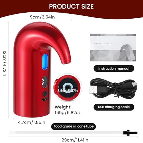 BLUBYEES Electric Wine Aerator and Automatic Wine Dispenser