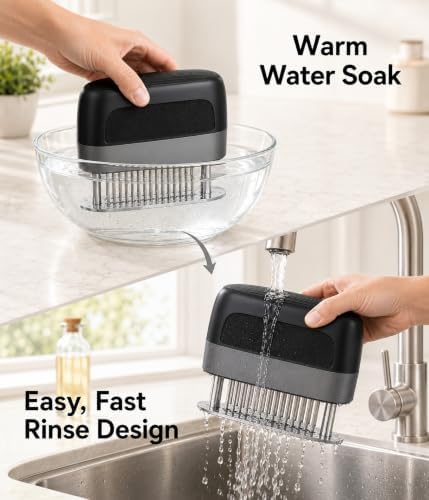 KANAD Meat Tenderizer, With 48 Stainless Steel Ultra Sharp Needle Blades