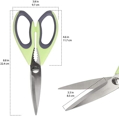 Premium Kitchen Shears - Bay Leaf Green - 10 Scissors