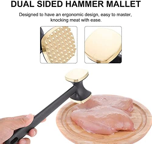 BESTonZON 1pc Meat Loosening Hammer Beef Hammer Meat Masher Tool Tenderising Hammer Turkey Tenderizer Kitchen Pounder Marinade Tenderizer Cooking Aluminum Alloy Meat Hammer