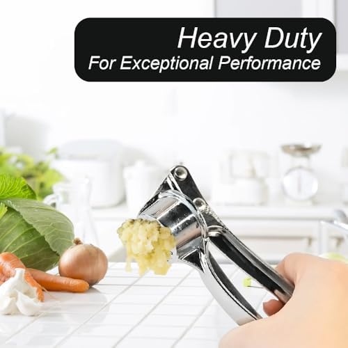 Armo® Stainless Steel Garlic Press Mincer Crusher Tool Professional Garlic Press Garlic Chopper Metal Garlic Crusher
