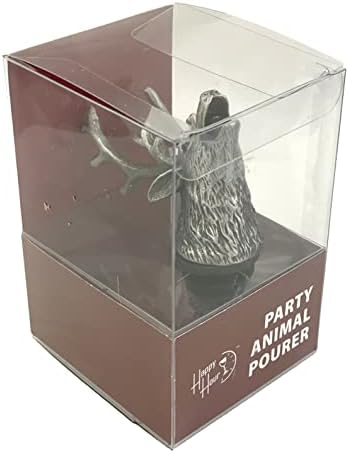 Happy Hour Majestic Stag Head Wine Pourer - Stopper, Aerator, and Perfect Pourer