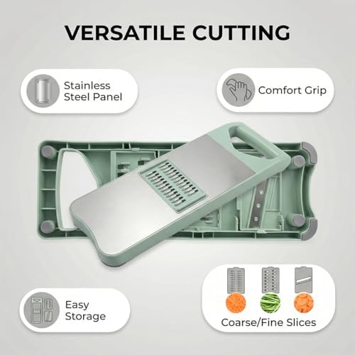 NACOLUS 3-Blade Mandoline Slicer, Stainless Steel Slicer Vegetable Cutter