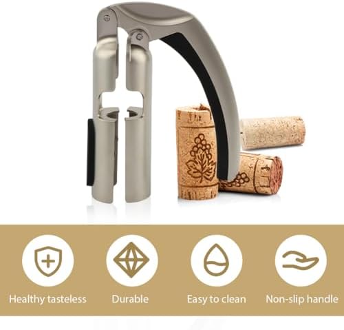 Champagne Bottle Opener Sparkling Wine Cork Puller, Bar Jar Cork Puller Champagne Corkscrew Kitchen Sparkling Wine Bottle Opener(COLOR:Silver A)