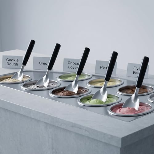 6 Pack Ice Cream Spade Heavy Duty - Stainless Steel Flat Ice Cream Scoop, Scooper for Hard or Creamy Dessert Spade Butter Cutter
