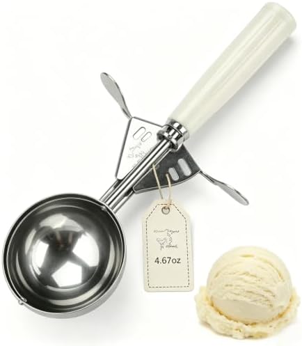 4.67oz Ice Cream Scoop with Trigger, 18/8 Stainless Steel