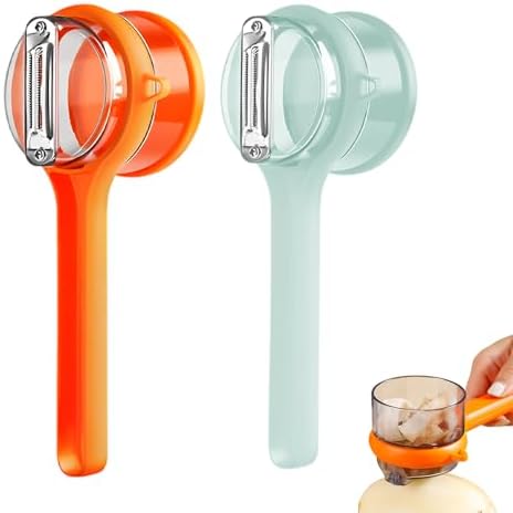 Peeler with Storage, 2025 New Vegetable Peeler with Container, Fruit and Vegetable Peeling Knife with Catcher, Kitchen Gadget for Holiday (Set)