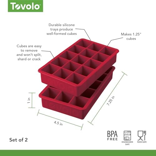 Tovolo, Trays Ice Cube Cayenne Set Of 2