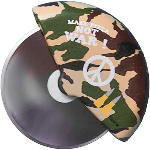 FISURA Original Pizza Cutter, Pizza Cutter with Fun Wheel, Stainless Steel and ABS Pizza Cutter, Dimensions: 7.5 x 5.5 cm