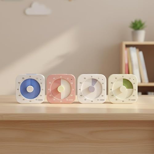60 Minute Visual Timer for Kids - Premium Countdown Timer with Magnetic Back & Pause Function, Silent Operation for Classroom Teaching Home, Time Management Tool(Batteries Included) (Pink)