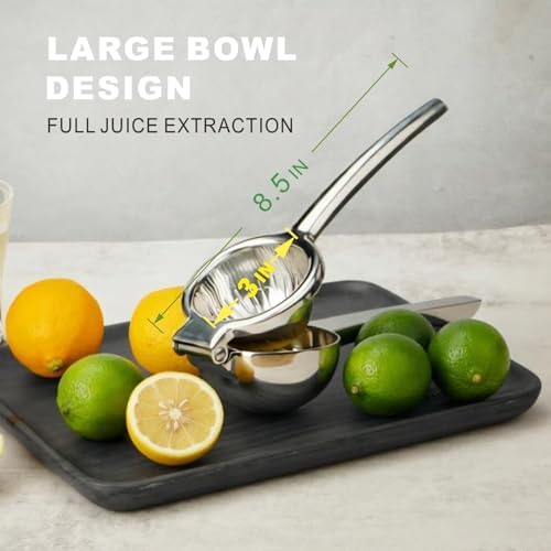 Lemon Squeezer, Stainless Steel Large Manual Citrus Press Juicer
