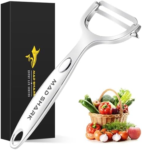 MAD SHARK Vegetable Peeler, Peels Smoothly Serrated Blade for Kitchen