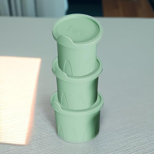Ice Mold for Stanley Cup, 3 Pcs Silicone Ice Cube Tray for Tumbler 20/30/40oz Hollow Cylindrical Ice Molds with Lid for Freezer, Whiskey, Juice, Coffee, Cocktail, Ice Drink (Green)