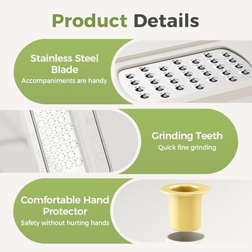Manual Garlic Mincer, 3 in 1 Clear Manual Garlic and Garlic Slicer, Multi-Functional Garlic Press with Container Compact Garlic Mincer Tool, Ginger, Herbs Kitchen Gadget (White)