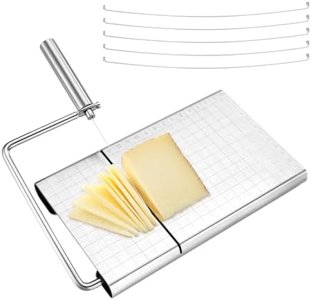 Stainless Steel Cheese Slicer Wire Cutter with 5 Wire replacements